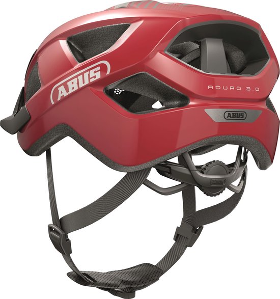 ABUS fietshelm Aduro 3.0 – sportieve stadshelm in stijlvol design voor dagelijkse en sportieve tochten – voor dames en heren – rood, maat L