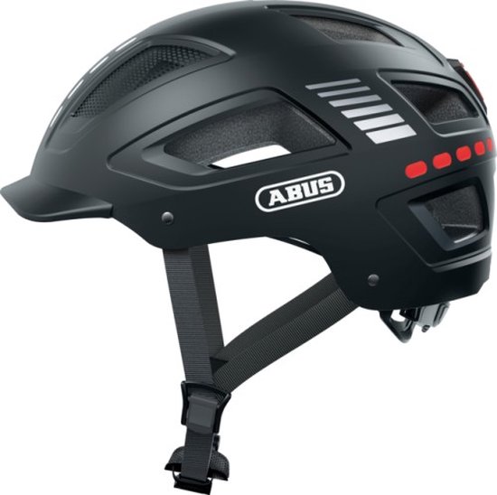 Abus helm Hyban 2.0 XL 58-63 Led Signal Black van ABUS