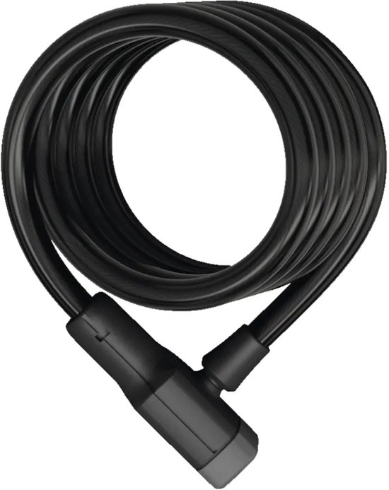 ABUS Kabelslot - Flexibele spiraalkabel - 12 mm dikte - 180 cm lengte - Zwart van Merkloos