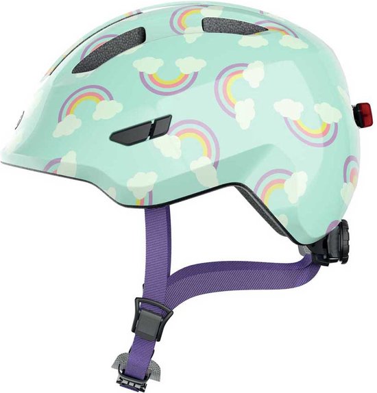 Abus Kinderhelm Smiley 3.0 M Led Blue Rainbow van ABUS
