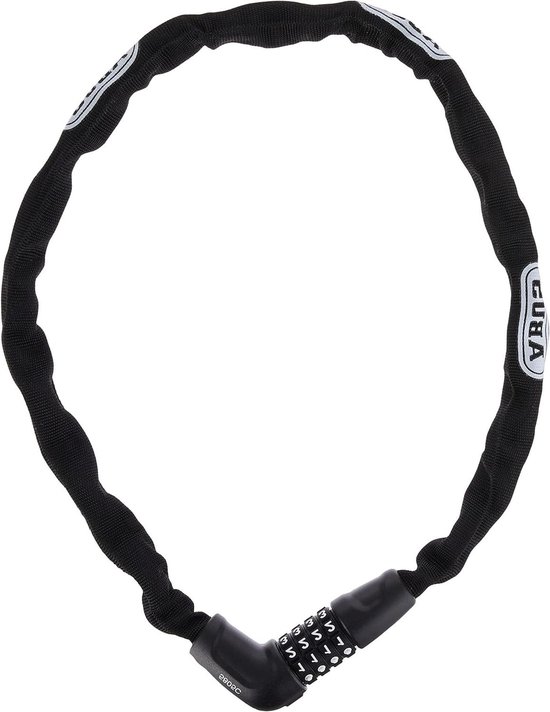 ABUS Steel-O-Chain 5805C kettingslot met cijferslot - 5 mm dikke stalen ketting - 75 cm - zwart - veiligheidsniveau 4 kettingslot van ABUS