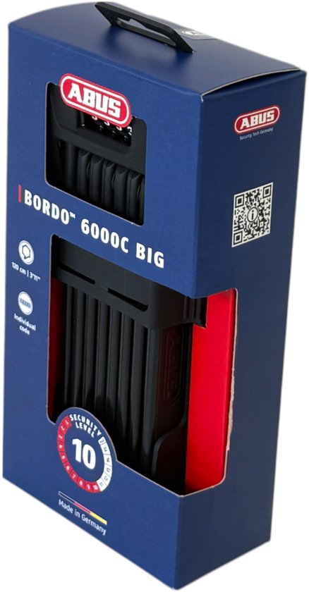 Abus Vouwslot Bordo 6000C/120 black SH van ABUS