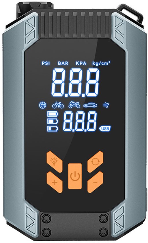 AC SUiTU ST9632 Draagbare Compressor Bandenpomp - Luchtcompressor - Oplaadbaar - Fiets tot Auto - Elektrische Fietspomp - Inclusief opbergtas en 5 opzetstukken - tot 10 bar