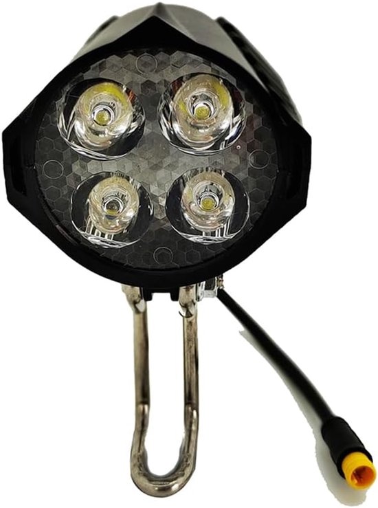 Accessoires voor Ebike LED Koplamp 36V 48V Lamp 3-Pin Ingebouwde Hoorn Voorlicht 4 LED Lampen voor Elektrische Scooters Fietsen