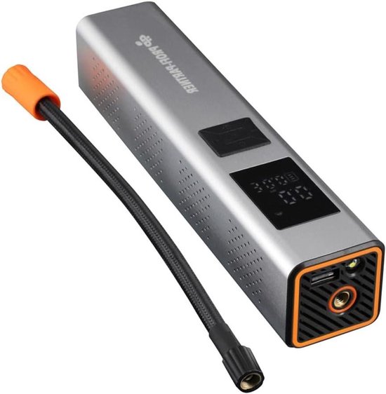 Accu Luchtpomp - Mini Compressor - Banden Oppompen - Digitaal Manometer - 150 PSI - Grijs