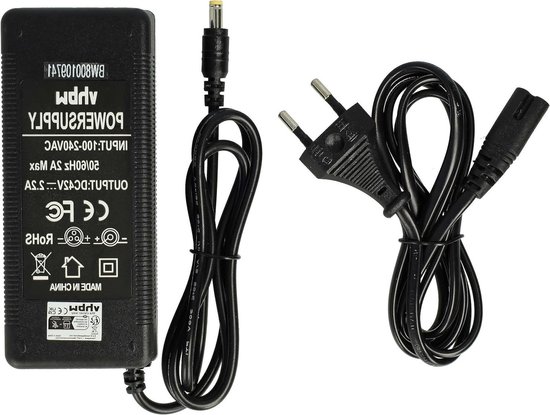 Accu oplader 42V - 22A - 100W met 55mm x 21mm connector voor 36V E-Bike Pedelec accu's van Phaewo