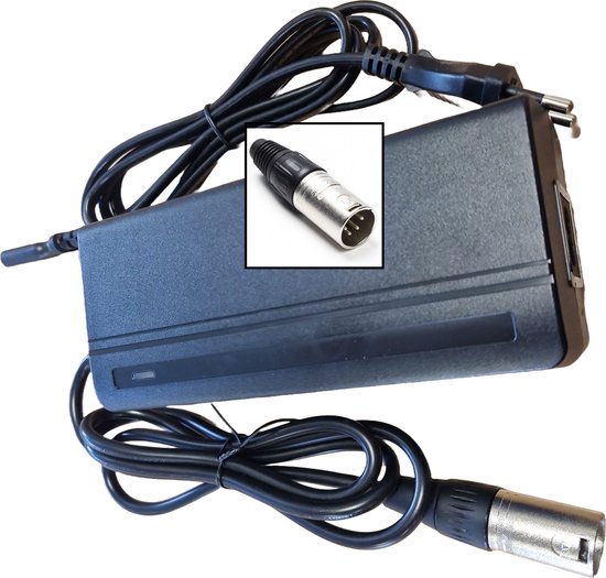 Acculader 42v 2A (XLR4) Batavus Sparta Koga Neutrik ION PMU3 36v fietsacculader oplader lader van Neutrik