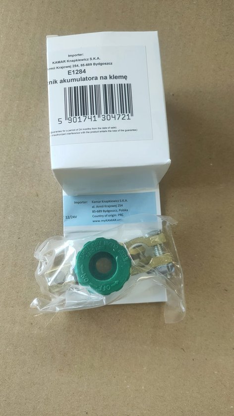 Accupoolklem met Stroomonderbreker - Min Pool (-)-Kamar-Accupoolklem-Accu-ontkoppelingsschakelaar voor klem "min" 12/24V van Kamar