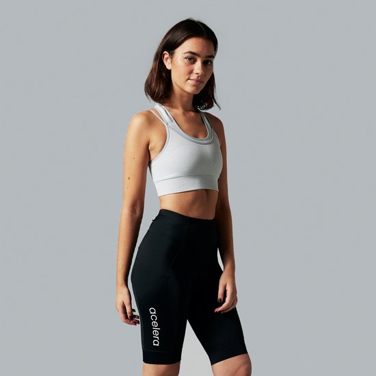 Acelera Essential Fietsshort Dames met Zeem - Fietsbroek - Wielrenbroek - Wielerbroek - Mountainbike - Bibshort - Spinning - Fietskleding - Koersbroek - Kort - Dames - Maat XL van Merkloos