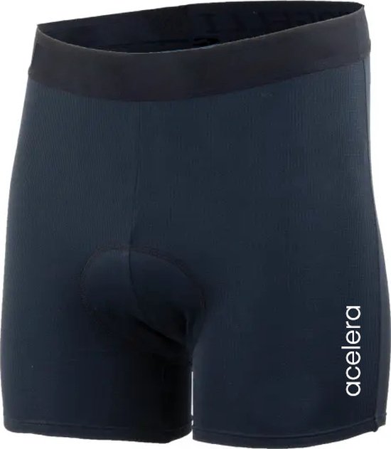 Acelera - Fietsonderbroek met Zeem - Fietsbroek - Fietsondergoed - Boxer - Wielerbroek - Spinning - E-bike - Fietskleding - Rocycle - Hometrainer - Zwart - Dames - Heren - Maat XXXL van Merkloos
