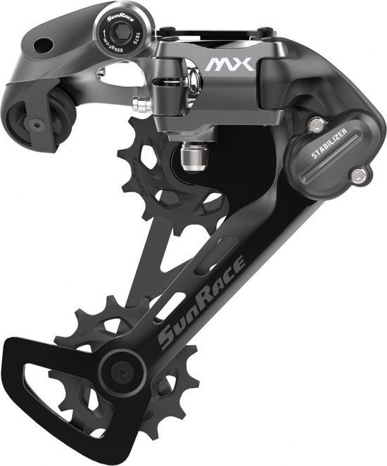 Achterderailleur 10/11/12-speed Sunrace RDMX600 met middellang kooi - directe montage van Merkloos