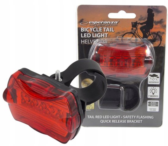 Achterlicht Fiets 5 LED 100 LM 7 Modi Waterdicht Op Batterijen