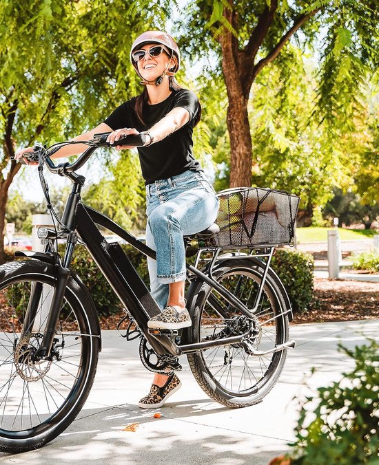 Achterste fietsmand, achterste fietsmand met waterdichte afdekking, bagagedragermand voor kleine hond, winkelen, picknicken, fietsmand voor schooltas, 40×30×19 cm. van Klickfix