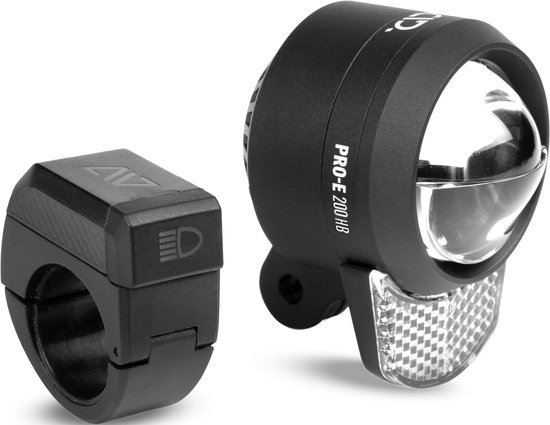 Acid E-Bike Koplamp PRO-E 200 High Beam X-Connect - 700 Lumen - Voorlicht - Fietsverlichting - Koplamp Fiets - Fietslamp StVZO-gekeurd - Zwart