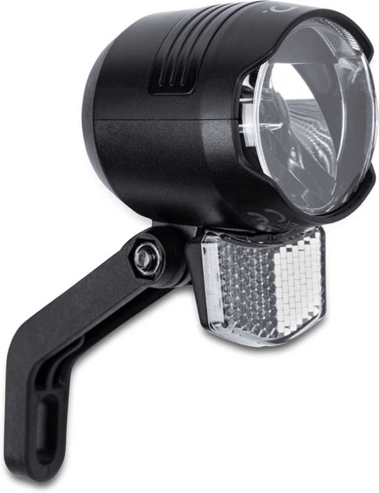 ACID Koplamp Dynamo PRO-D 60 CMPT - K-reflector en spatwaterdicht - Aluminium en kunststof - Zwart