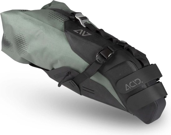 ACID Zadeltas PACK PRO 15 - Waterbestendig - Slijtvast buitenmateriaal - TPU - Inh. 15L - L45xB15xH15 cm - Groen/Zwart van ACID