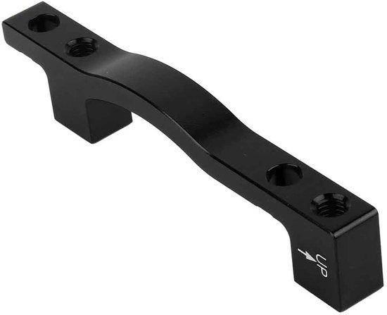 Adapter voor fietsschijfremmen 160 tot 203 mm, aluminium, zwart