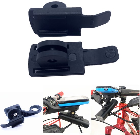 Adapterhouder voor fietskoplamp –Geschikt voor Rockbros RHL400/YQ200 koplampen – Verlengstuk voor fietscomputerhouder – 2-pack van Merkloos