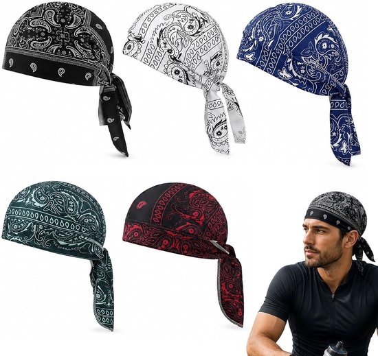Ademende Koelende Bandana voor Mannen, Perfect voor Hardlopen en Buitenactiviteiten - 5 Stuks
