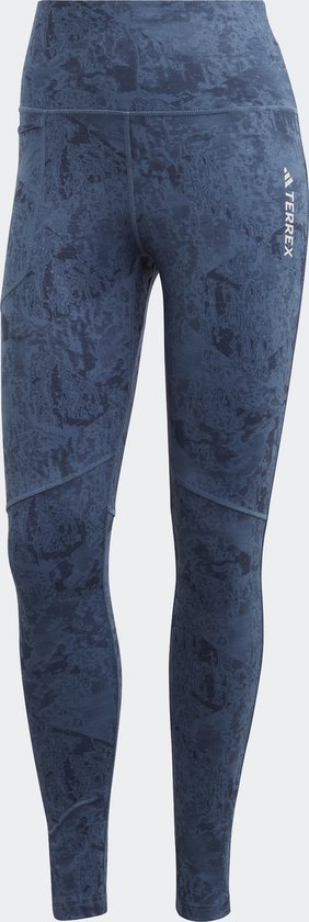 adidas TERREX Terrex Multi Allover Print Legging - Dames - Blauw - 40 van Adidas
