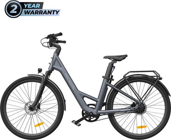 ADO - Air 28 Pro - allround elektrische stadsfiets -Bafang motor - Samsung batterij - Carbon Belt – Auto Koppelsensor - verstelbare voorvork –Donker grijs van ADO
