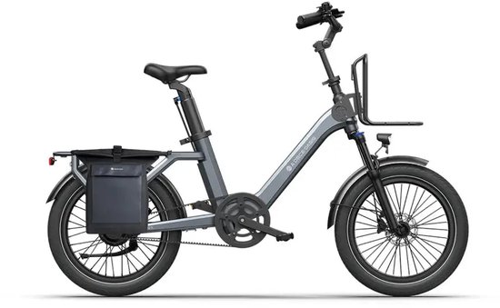ADO Air One Pro - Elektrische Fiets - 20 inch - 250W motor - Actieradius tot 100 km - Automatische 2 versnellingen - Hydraulische schijfremmen - Grijs