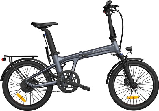 ADO E-bike Air 20PRO Elektrische fiets | bafang motor |vouwfiets | riemaandrijving | stadsfiets | 20 inch | hydraulische remmen | E-PRODUCTEN | achterrek | met gereedschap | mobiele telefoonhouder | Grijs van ADO