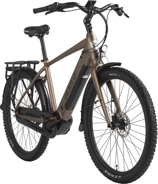 ADORE E-Citybike 27,5" – Aluminium Cityfiets CX-290, middenmotor 60 Nm / 15 Ah, mat brons van Adore