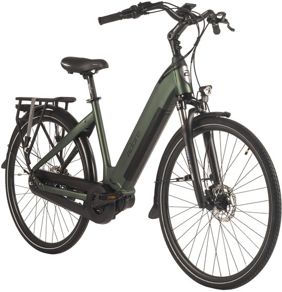 ADORE E-Citybike 28" aluminium stadsfiets CX-280 middenmotor 75NM / 15Ah British Green mat van Merkloos