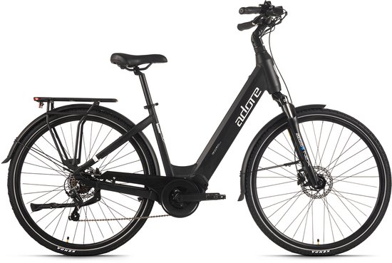 ADORE E-Citybike 28" aluminium stadsfiets CX-440 middenmotor 75Nm / 15Ah zwart mat