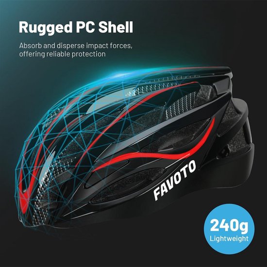 Afneembare Binnenvoering Racefietshelm Scooterhelm MTB-helm 54-62cm Heren Dames TUV-gecertificeerd van Lixada