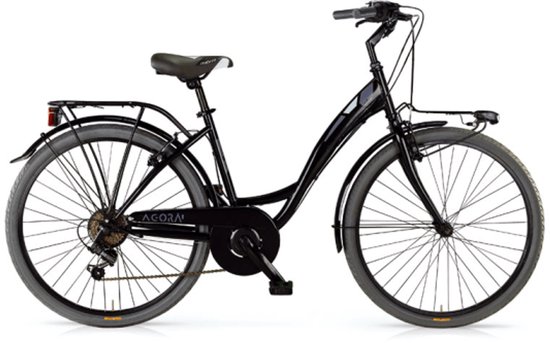 AGORA 26 INCH GIRLS 6 SPEED BLACK van Merkloos