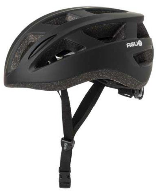 AGU Attivo - Fietshelm - In-mould - 59-61cm - Unisex - Zwart - 18 Ventilatieopeningen - Direct-Dial systeem
