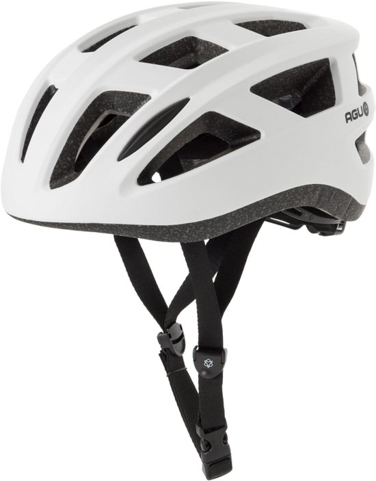 AGU Attivo - Fietshelm - In-mould helm - Unisex - 58-61cm - 18 ventilatieopeningen - Direct-dial systeem - Wit - L/XL