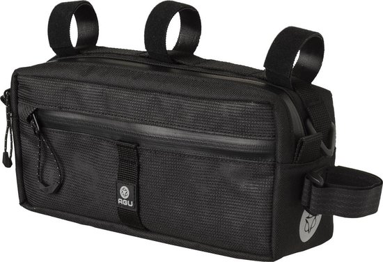 AGU Bikepacking Bar Bag Stuurtas Venture - Zwart Reflecterend - 2 L - Waterafstotend, Reflecterend, Eenvoudige Montage, 100% Gerecycled Polyester van AG