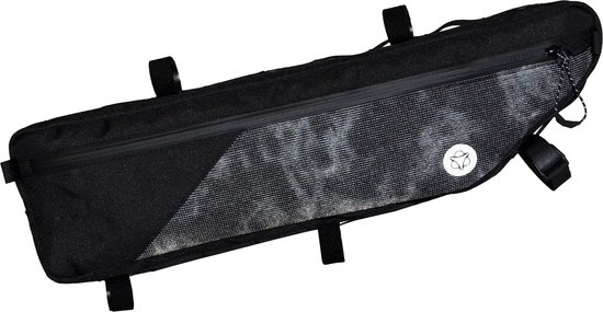 AGU Bikepacking Tube Large Venture Frametas Zwart - 5,5L - HIVIS - Waterafstotend - Eenvoudige Montage - 100% Gerecycled Polyester van AG