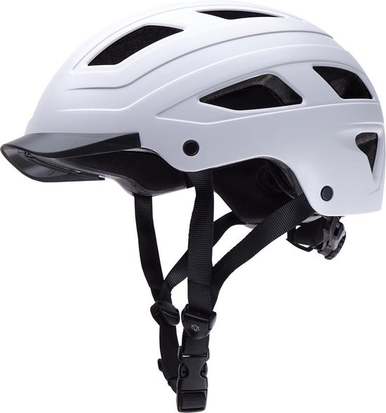 AGU Cit-E IV Led Fietshelm - Wit - L/XL - incl. Led licht van AGU