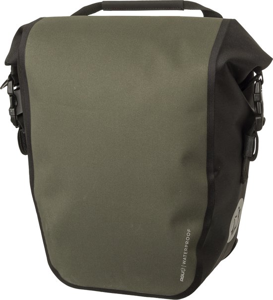 AGU Clean Enkele Fietstas Shelter Click'nGo Medium - Groen - 17L - Waterdicht - Lichtgewicht - Rolltop sluiting van AG