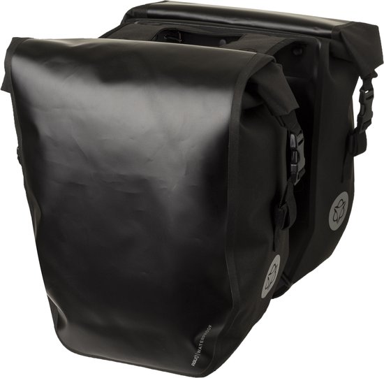 AGU Dubbele Fietstas Shelter - Zwart - 42L - Waterdicht - MIK compatible van AGU