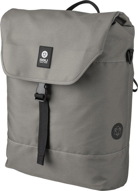AGU DWR Enkele Fietstas Urban Click'nGo - Grijs - 17L - Waterafstotend - Makkelijk afneembaar van AG