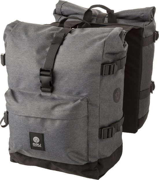 AGU H2O Roll-Top II Dubbele Fietstas Urban - Urban Grey - van AG