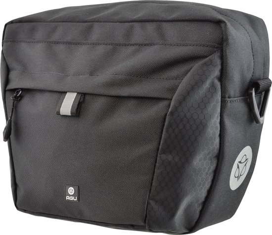 AGU Performance Stuurtas KLICKfix - Waterafstotende fietstas van gerecycled polyester - 3M reflectie - 4 liter - Zwart van AG