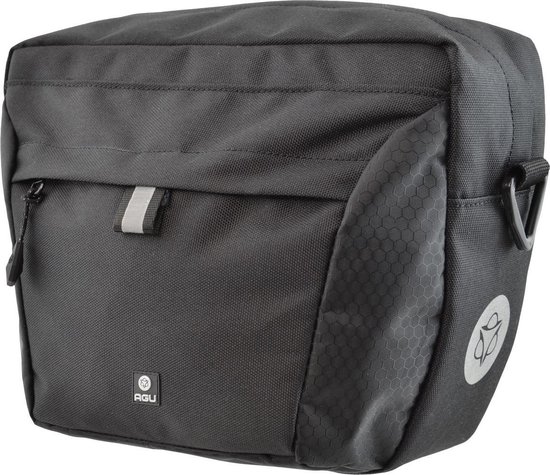 AGU Performance Stuurtas - Waterafstotende fietstas van gerecycled polyester - 3M reflectie - 4 liter - Zwart van AG