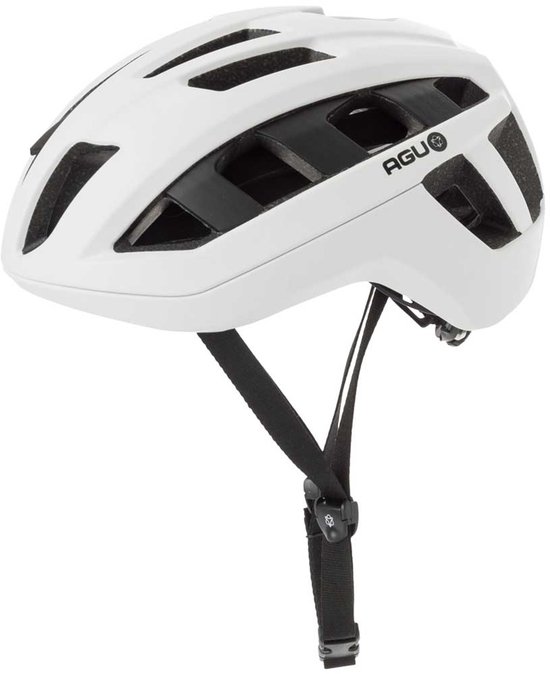 AGU Sleek Fietshelm – In-Mould – 10 Ventilatieopeningen – Gerecycled Materiaal – Unisex – Wit – S/M - 54-58 cm