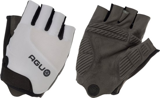 AGU Super Gel Fietshandschoenen Zomer - Wielrenhandschoenen Dames & Heren - Wit - Maat 3XL