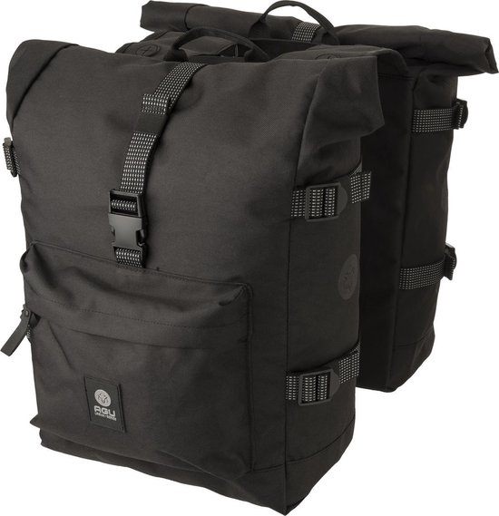 AGU Trend H2O Roll-Top Dubbele Fietstas Urban Zwart - 28 L van AG