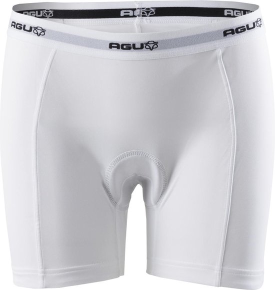 AGU Underwear Fietsonderbroek Essential - Fietsonderbroek Dames met Zeem - Ademend Fietsondergoed - Wit - M