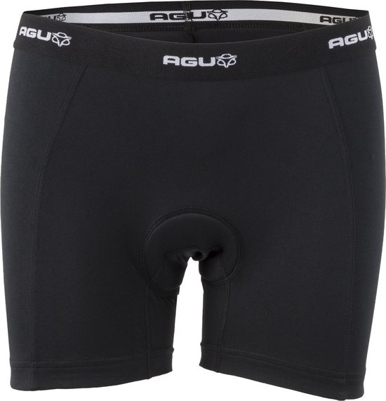 AGU Underwear Fietsonderbroek Essential - Fietsonderbroek Dames met Zeem - Ademend Fietsondergoed - Zwart - S