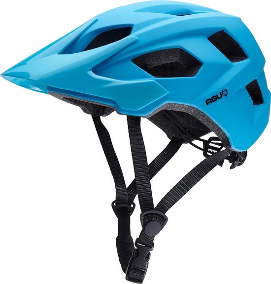 AGU XC - Mountainbike Helm - Unisex - 58-62cm - In-mould - Blauw - Verwijderbaar vizier - EN1078 - Direct dial systeem
