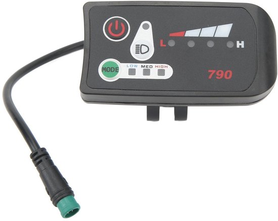 aladdien - LED Power Display Panel - Elektrische Fiets Meter - Waterdicht - 22,2 mm Stuur - Modificatie Display - Geschikt voor E-bikes